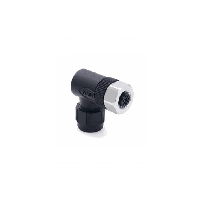 Connecteur femelle M12S, 5 pol., codage B IP67, 2A, non-blindé